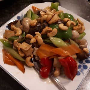Cashew dish at Buddha's Vegan Restaurant in Toronto