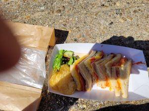 Ham and cheese toastie at Suzie's Beach Cafe in Southwold