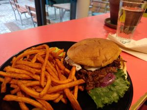 Sloppy jack - BBQ jackfruit burger at Taku-Taku in Stockholm