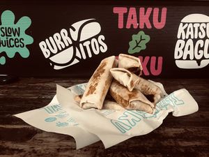 Burritos from the truck at Taku-Taku in Stockholm