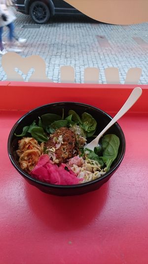 Tempeh Katsu Bowl at Taku-Taku in Stockholm