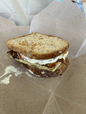 Vegan breakfast sandwich  at LB Kitchen in Portland