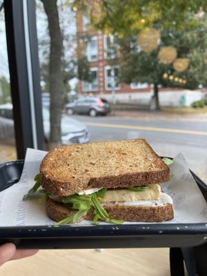 Vegan breakfast sandwich  at LB Kitchen in Portland