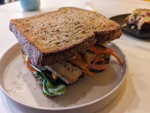 Breakfast sandwich at LB Kitchen in Portland