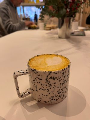 Golden milk latte at LB Kitchen in Portland