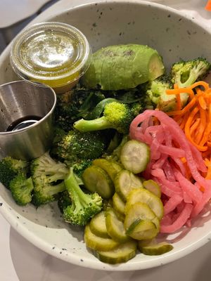 Green on grain bowl at LB Kitchen in Portland