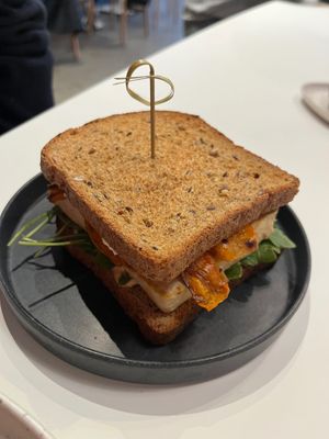 Vegan breakfast sandwich at LB Kitchen in Portland