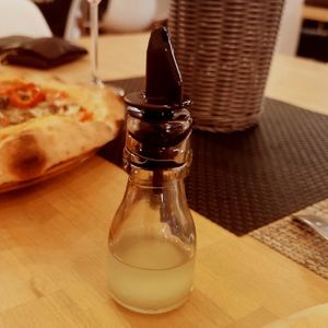 Garlic oil... This is sooo good at Fratelli Miccoli - Huckelrieder in Bremen
