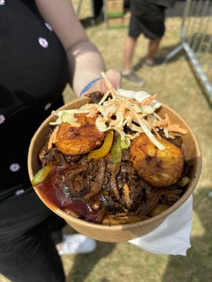 Jerk mushroom loaded fries   at Livity Plant Based Cuisine in Croydon