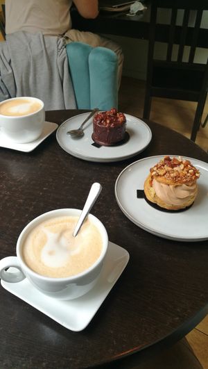 We chose the chai latte, the Paris Brest and the chocolate "rocher". The cakes were delicious ! at Zoï Kitchen - La Boutique in Lyon
