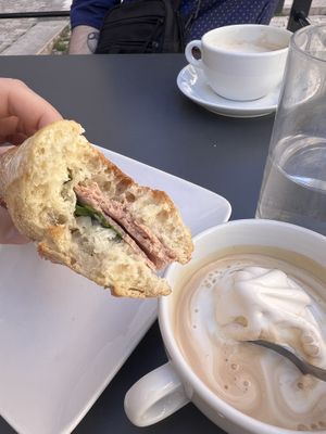 The Frenchie sandwich and affogato  at Zoï Kitchen - La Boutique in Lyon
