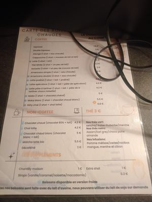 Drinks at Zoï Kitchen - La Boutique in Lyon