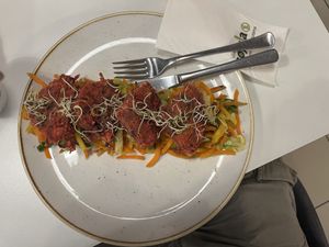 Red lentils with vegetables  at Cojzla in Ljubljana