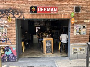 From outside at German Street Food in Medellin
