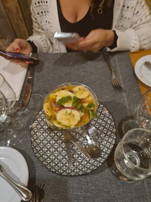 Banana cevice at Safari in Portimao