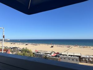 View of the beach from the upper deck seating area   at Safari in Portimao