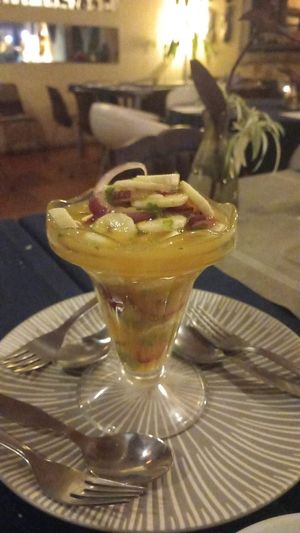 Ceviche di banana at Safari in Portimao
