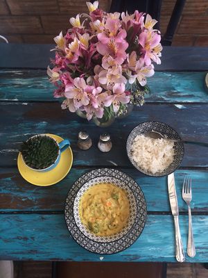 vegan curry  at Safari in Portimao