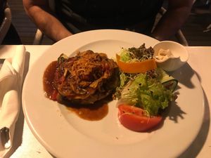 Hambúrguer de quinoa at Safari in Portimao