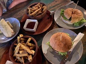 Burger (we did not like), wrap was good  at Hangten Rooftop Restaurant in Weligama