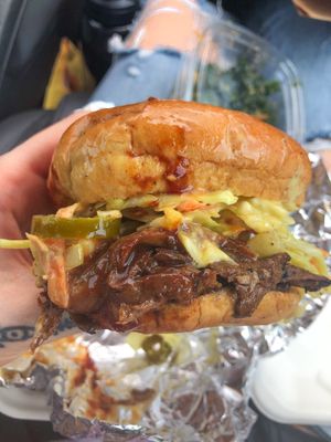 bbq pulled “pork” sandwich 🤤 at The Greener Kitchen in Baltimore