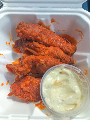 buffalo wings! Yum! at The Greener Kitchen in Baltimore