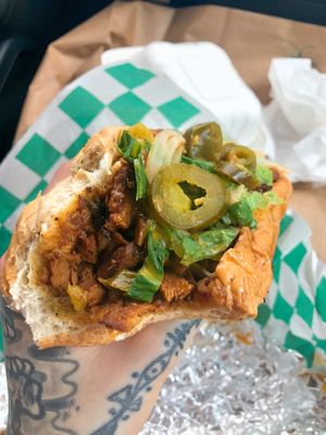 cheese steak🤩 i added jalapeño  at The Greener Kitchen in Baltimore