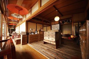 Interior at Kuma Cafe in Hachinohe