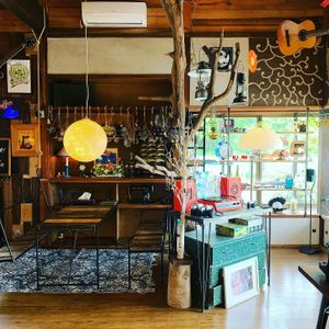 interior at Kuma Cafe in Hachinohe