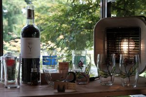 zakka (miscellaneous items for sale) at Kuma Cafe in Hachinohe