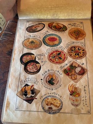 menu at Kuma Cafe in Hachinohe