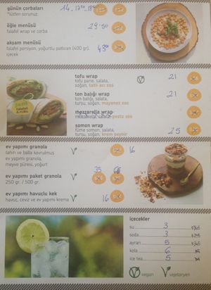Menu page 2 at Jeni Falafel & Rolls in Istanbul