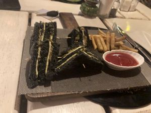  veg sandwich at Bibo in Mandalay