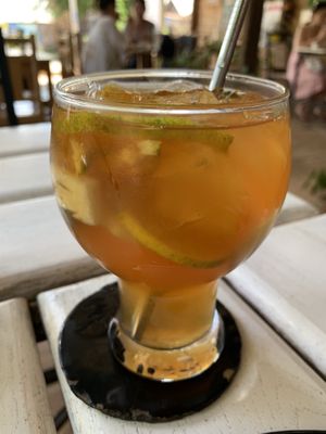 Iced lemon tea at Bibo in Mandalay