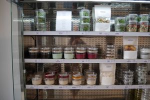 Yogurt and salads at Superfood & Organic Liquids in Berlin