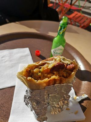 Beans, veggies, rice, guac at Un Mexicain a Marseille in Marseille