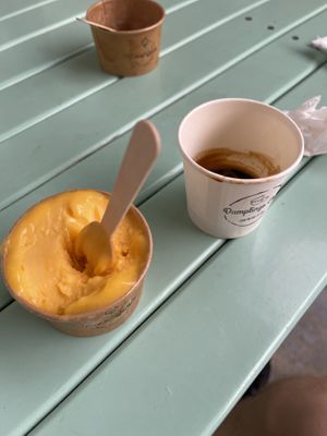 Sorbet and coffee at Isle of Gelato in Galle