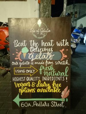 Vegan options at Isle of Gelato in Galle