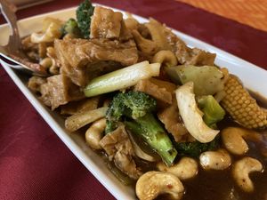 Tofu with Cashew Nuts  at Bann Thai Restaurant in Cromer