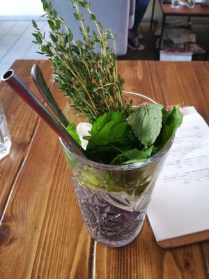 thyme lavender lemonade at Panenská Kaviareň in Bratislava