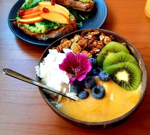 Smoothie bowl with home made granola at Panenská Kaviareň in Bratislava