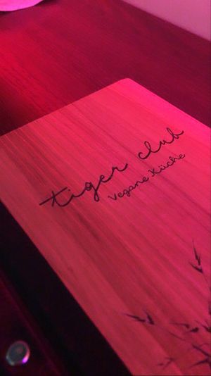 Menu  at Tiger Club in Berlin