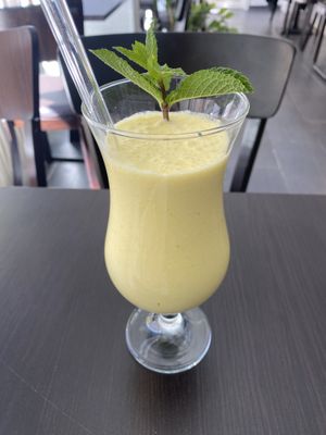 Mango and turmeric smoothie  at Tiger Club in Berlin