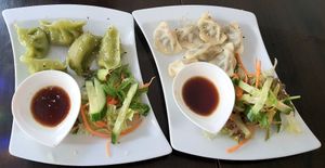 2 different kinds of dumplings #Veganuary at Tiger Club in Berlin