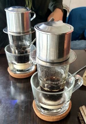 Vietnamese coffee with vegan condensed milk #Veganuary at Tiger Club in Berlin