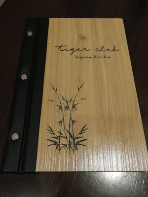 Menu at Tiger Club in Berlin