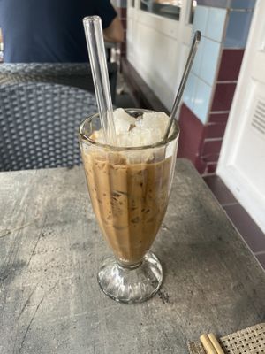 Vietnamese iced coffee - completely vegan  at Tiger Club in Berlin