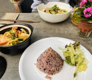 Curry and rice  at Tiger Club in Berlin