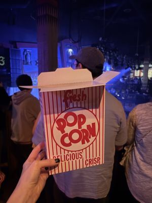 HOB venue popcorn is vegan!!! $8 for unlimited   at House of Blues in Lake Buena Vista