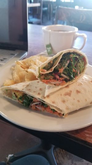 Vegan wrap at Paradise Park Cafe in Oakland